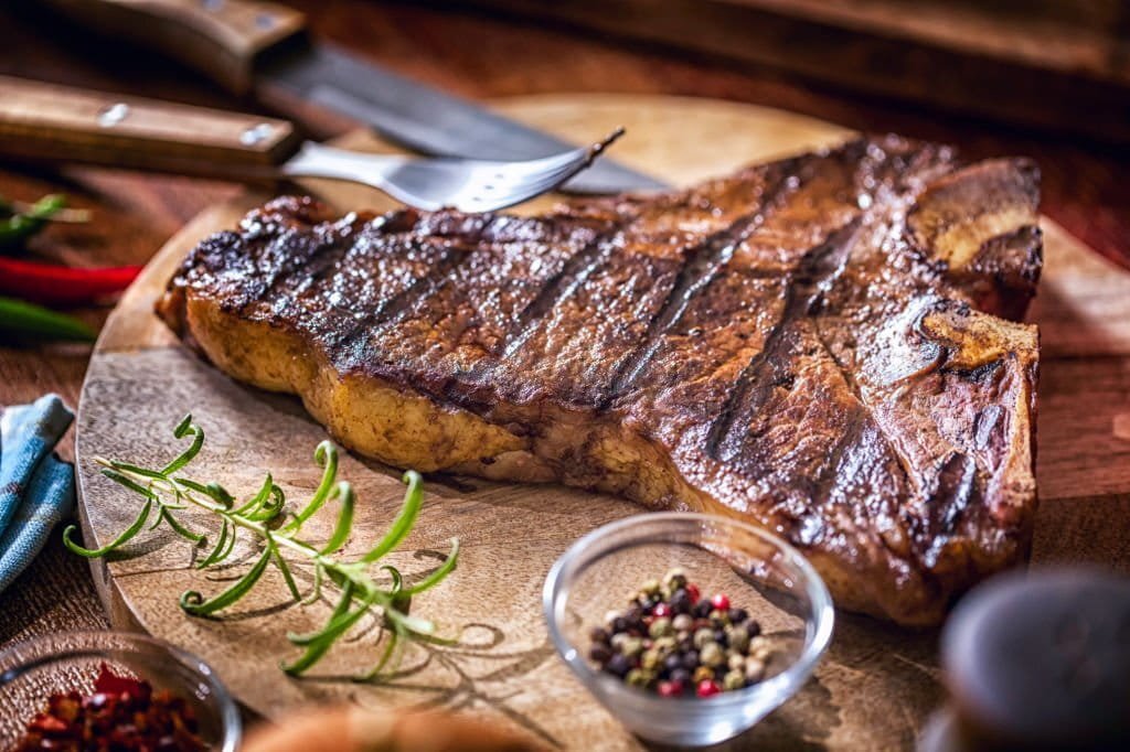 black residue on grilled food