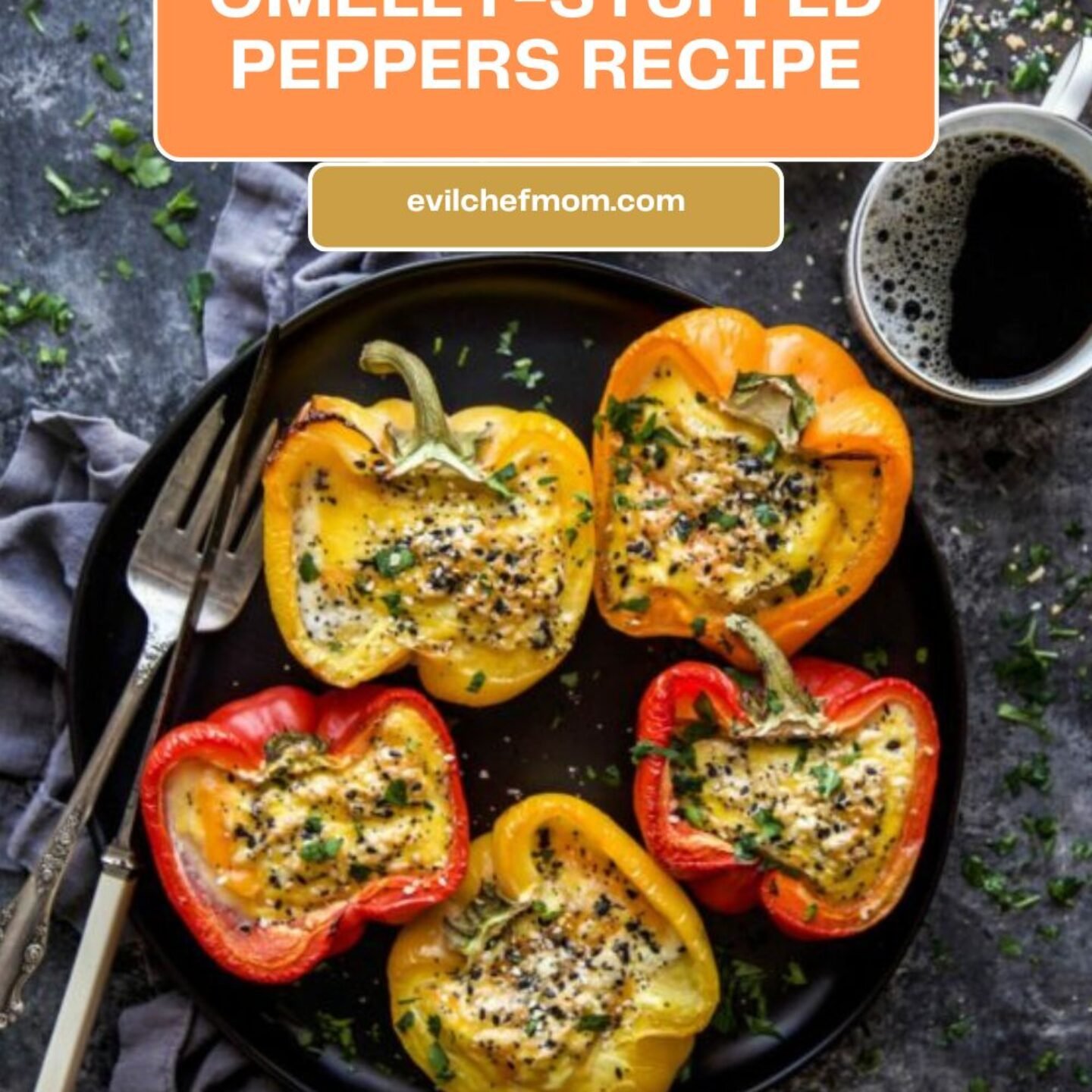 Easy Omelet-Stuffed Peppers Recipe