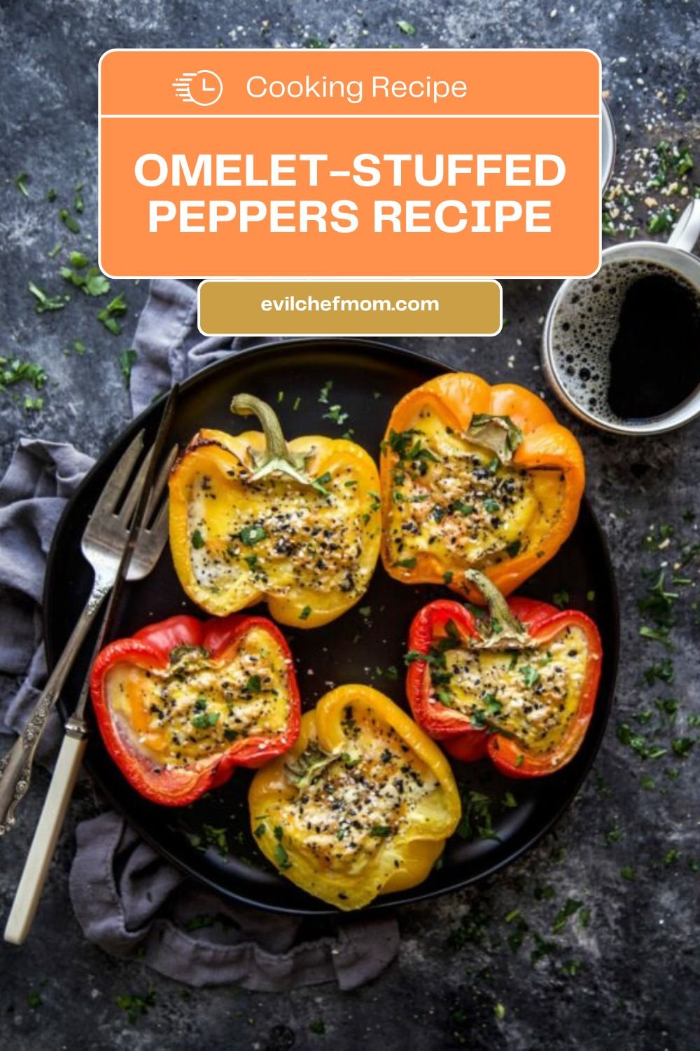 Omelet-Stuffed Peppers Recipe