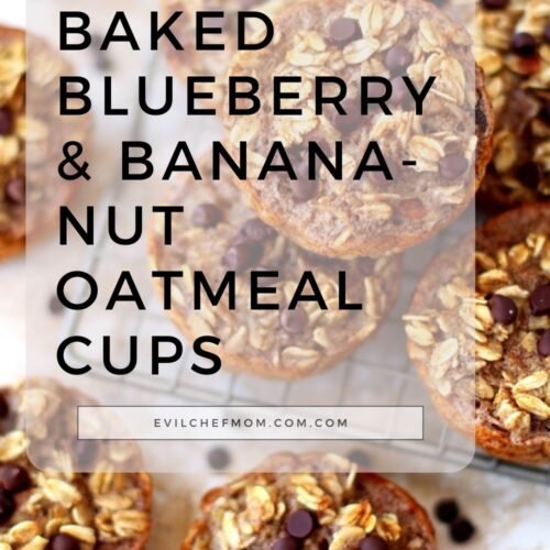 Baked Blueberry & Banana-Nut Oatmeal Cups