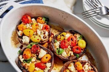 Baked Feta & Tomato Portobellos Recipe