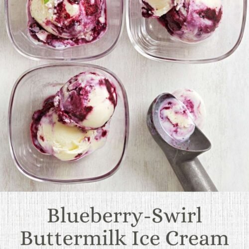 Blueberry-Swirl Buttermilk Ice Cream Recipe