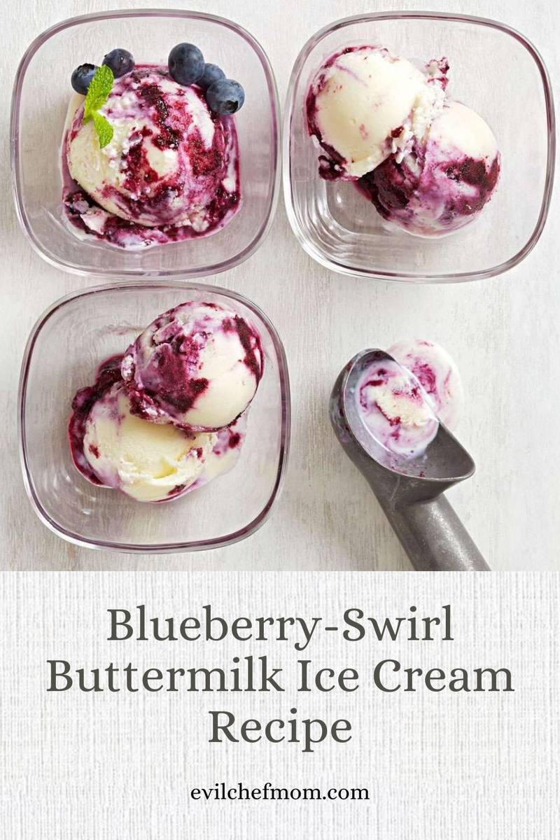 Blueberry-Swirl Buttermilk Ice Cream Recipe