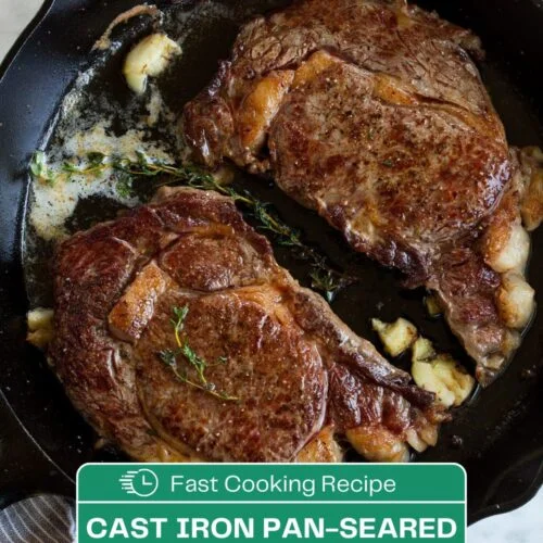 Cast Iron Pan-Seared Steak Recipe