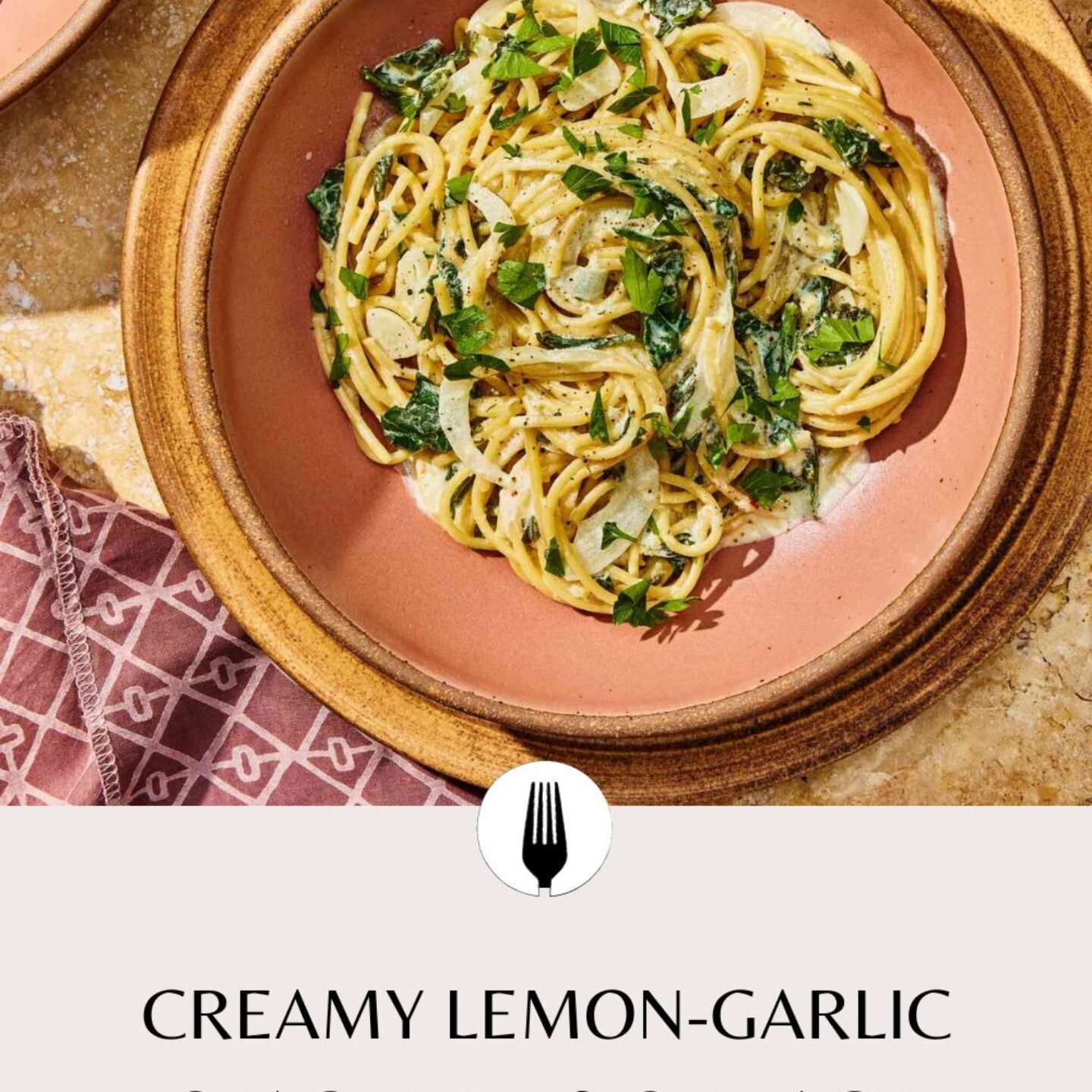 Creamy Lemon-Garlic Spaghetti & Spinach Recipe