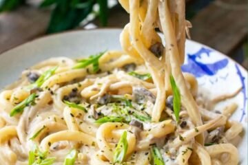 Creamy Mushroom Udon Recipe