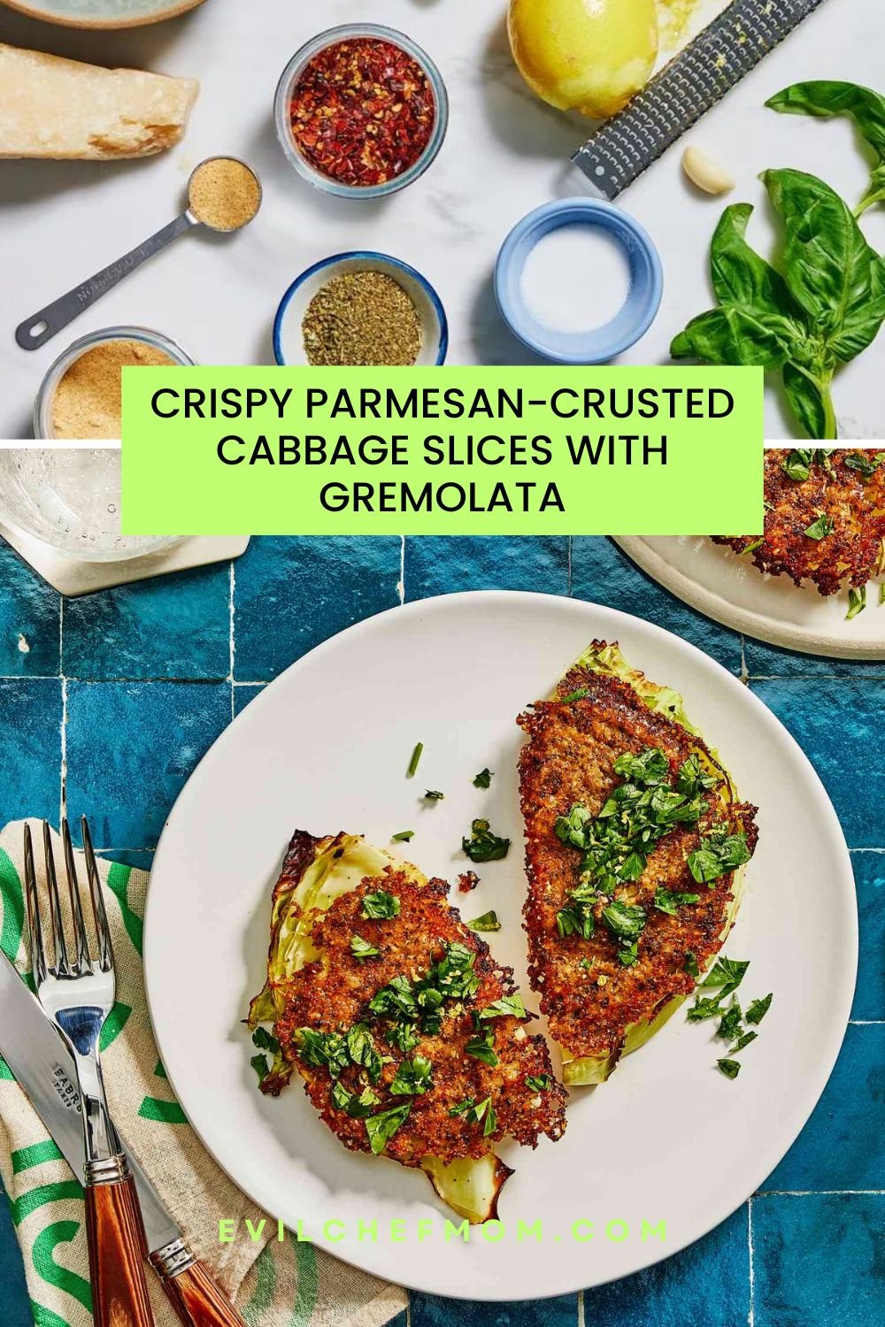 Crispy Parmesan-Crusted Cabbage Slices with Gremolata