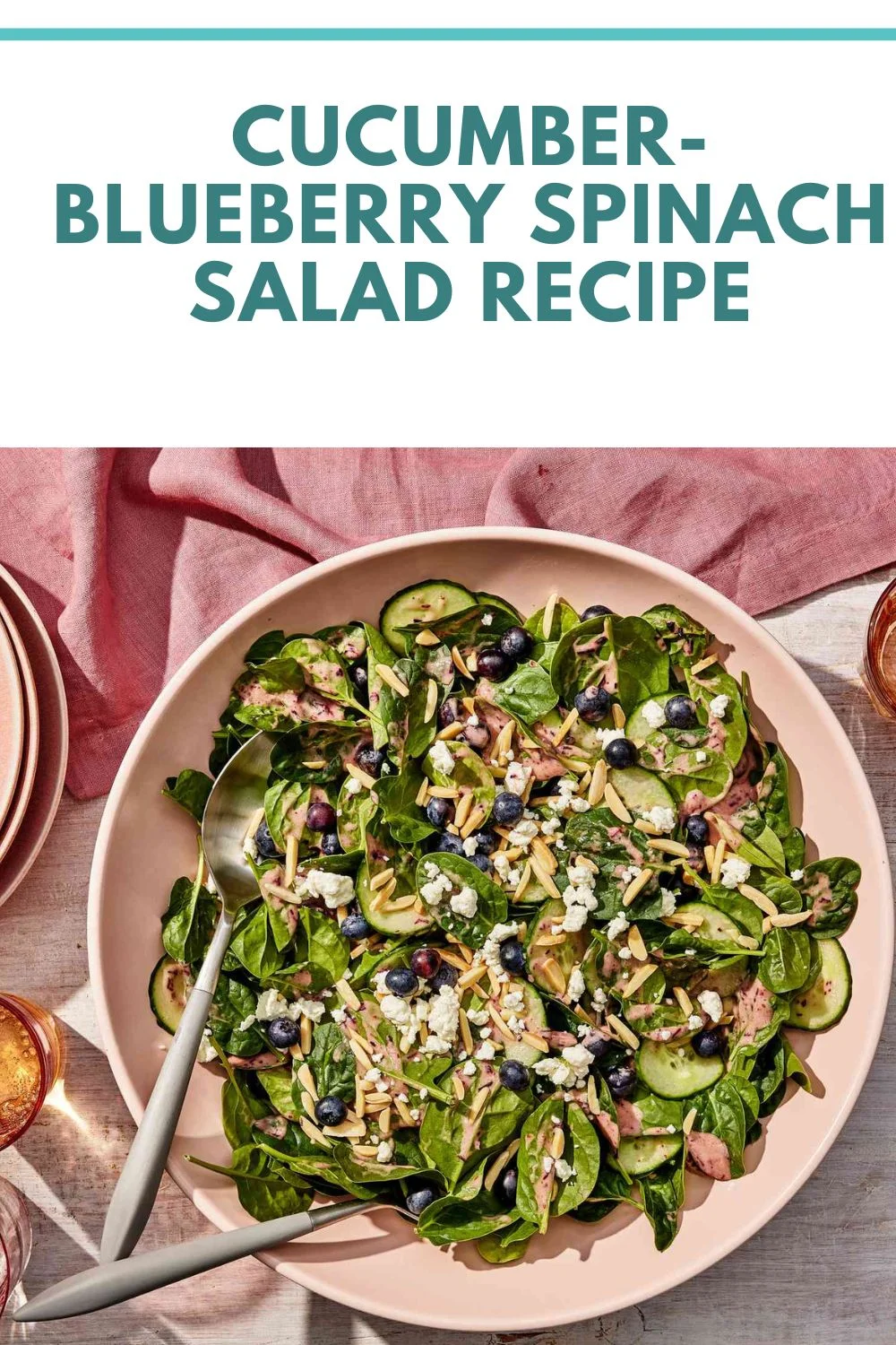 Cucumber-Blueberry Spinach Salad Recipe