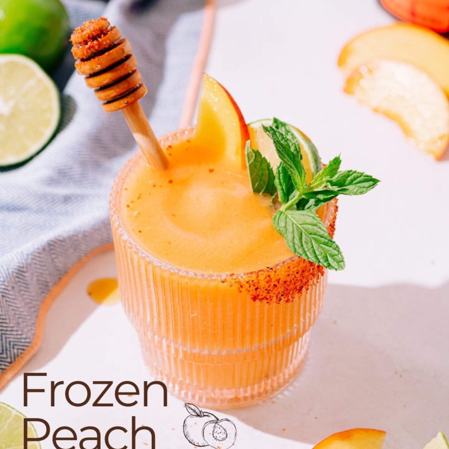 Frozen Peach Margaritas