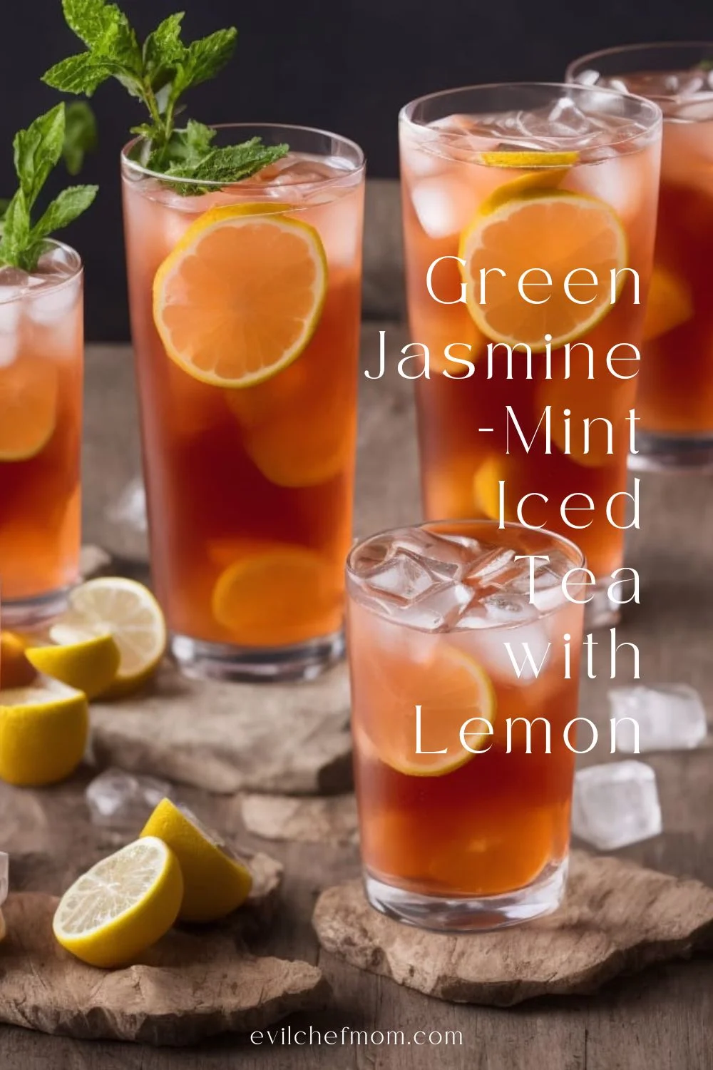 Green Jasmine-Mint Iced Tea with Lemon