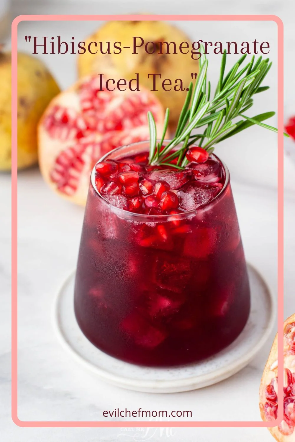 Hibiscus-Pomegranate Iced Tea