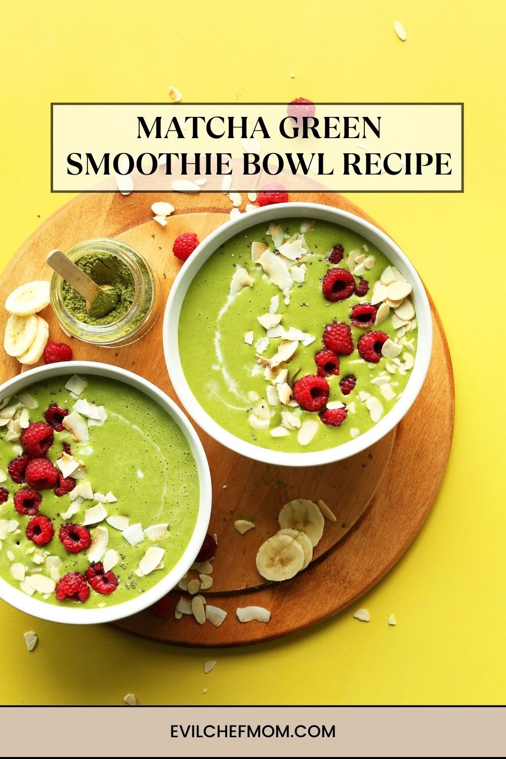 High-Fiber Matcha Green Smoothie Bowl Recipe