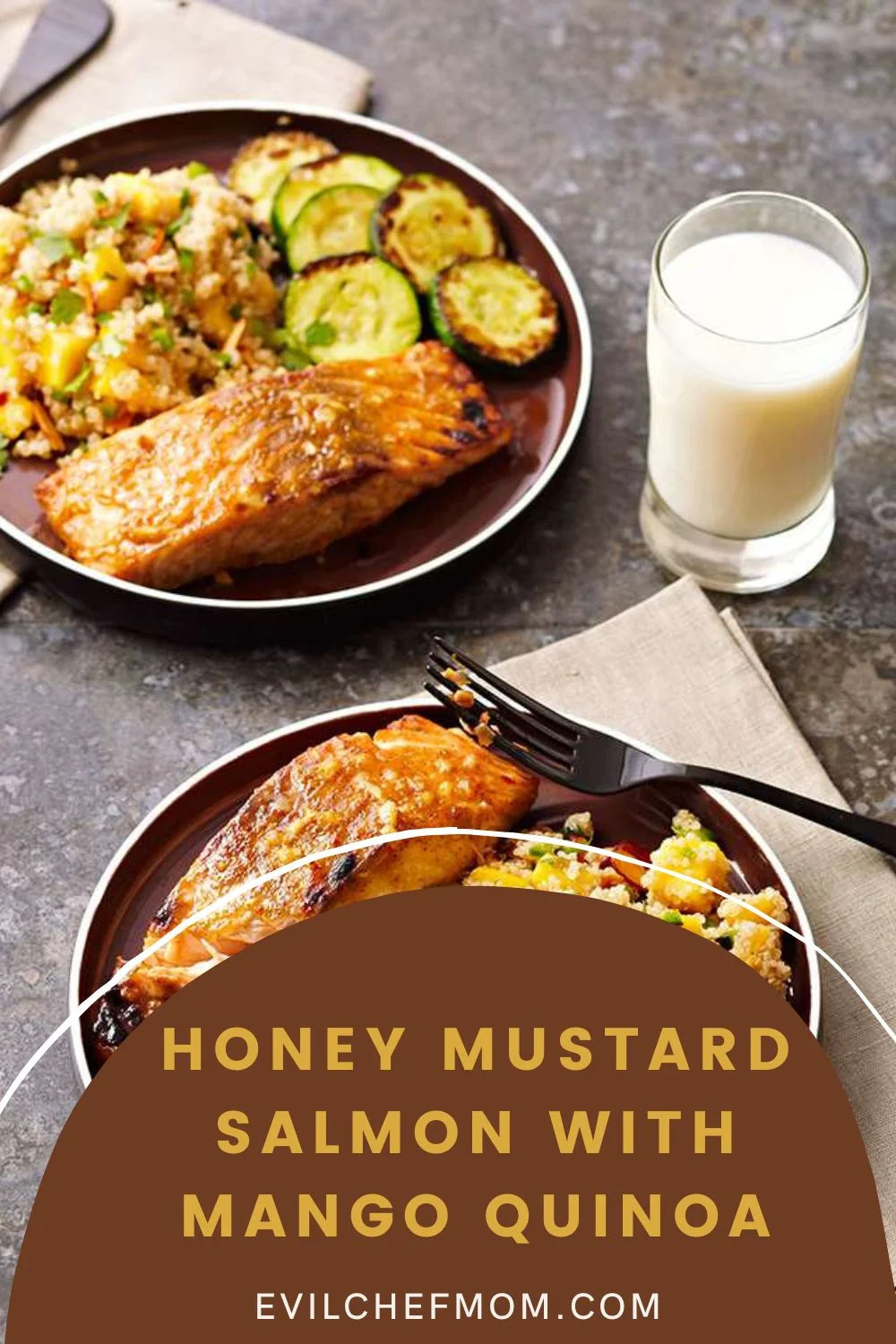 Honey Mustard Salmon with Mango Quinoa Recipe