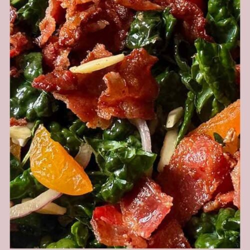 Lacinato Kale Salad with Warm Bacon Vinaigrette Recipe