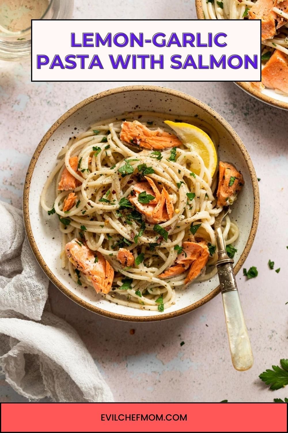 Lemon-Garlic Pasta with Salmon Recipe