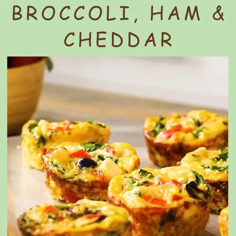 Muffin-Tin Omelets with Broccoli, Ham & Cheddar