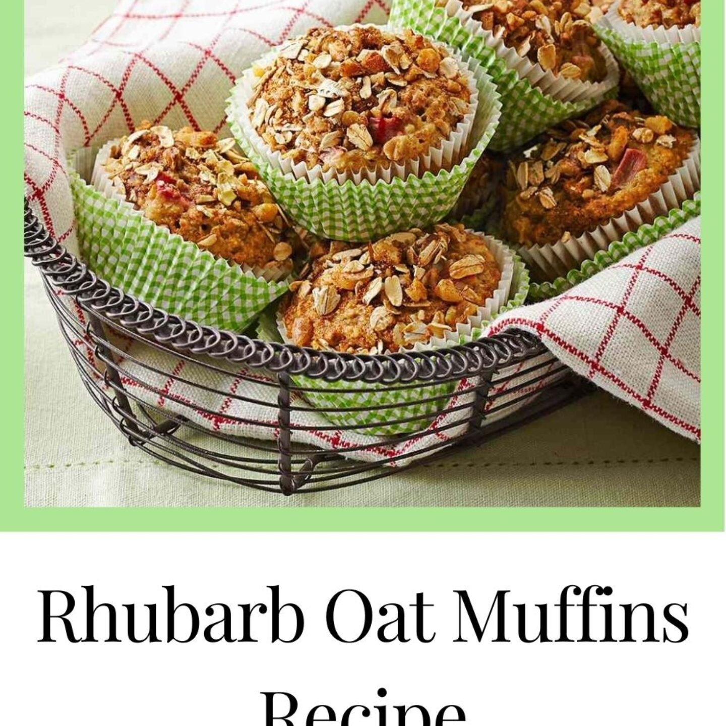 Rhubarb Oat Muffins Recipe