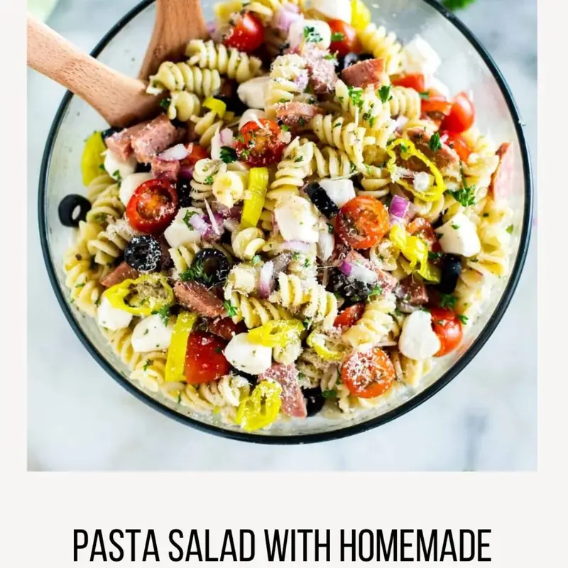 Pasta Salad with Homemade Dressing Recipe
