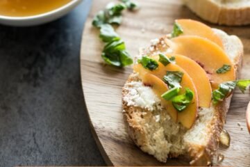 Peach and Goat Cheese Tartine Recipe
