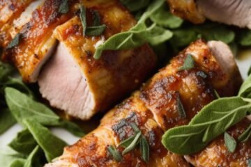 Prosciutto-Wrapped Pork Tenderloin with Crispy Sage Recipe