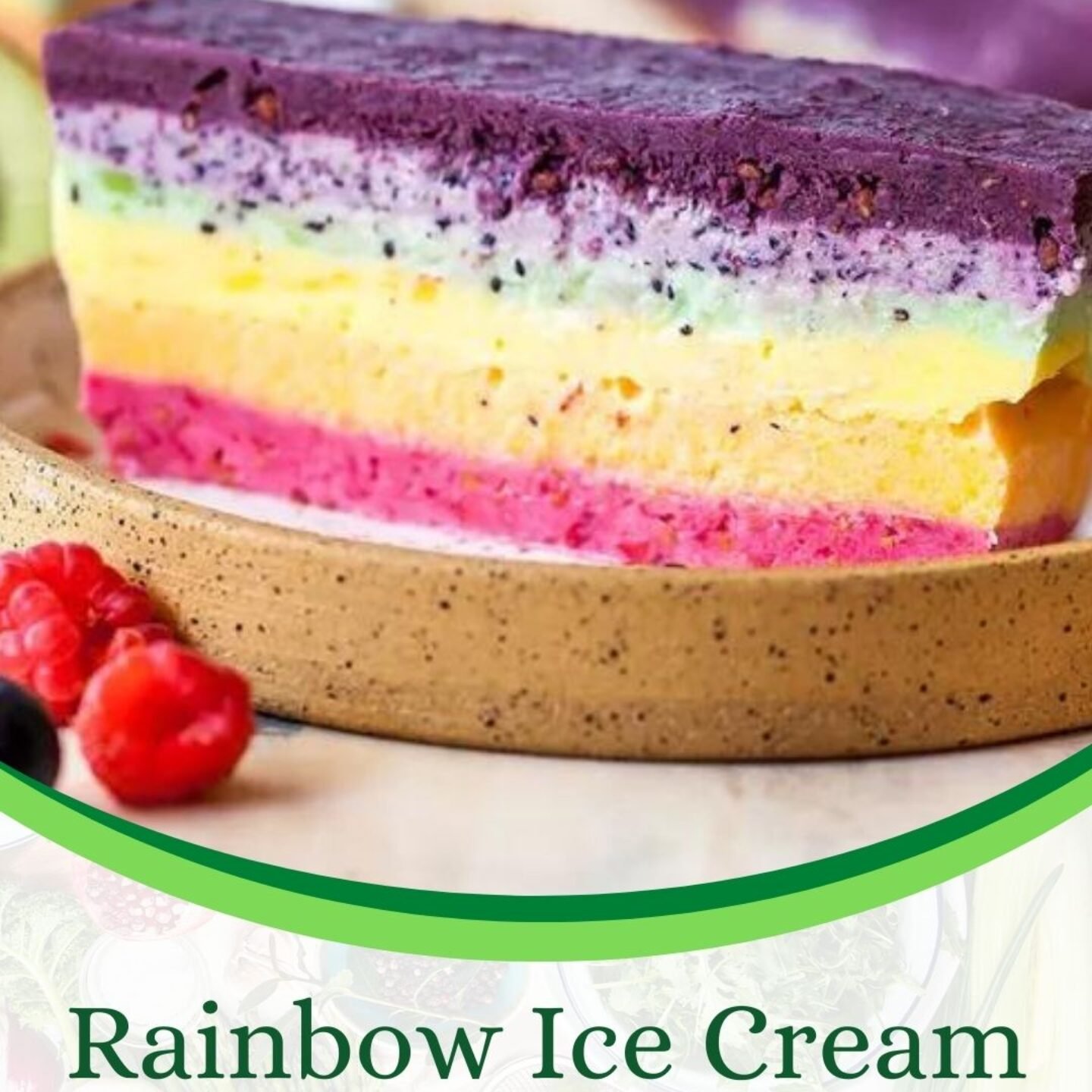 Rainbow Ice Cream Cake Recipe