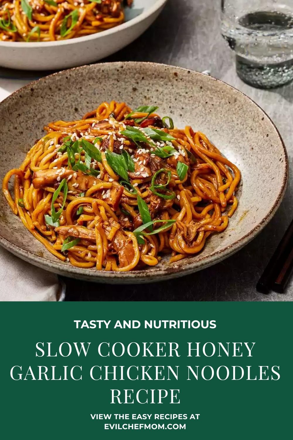 Slow Cooker Honey Garlic Chicken Noodles Recipe