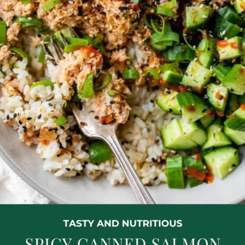 Spicy Canned Salmon Salad Rice Bowl Recipe
