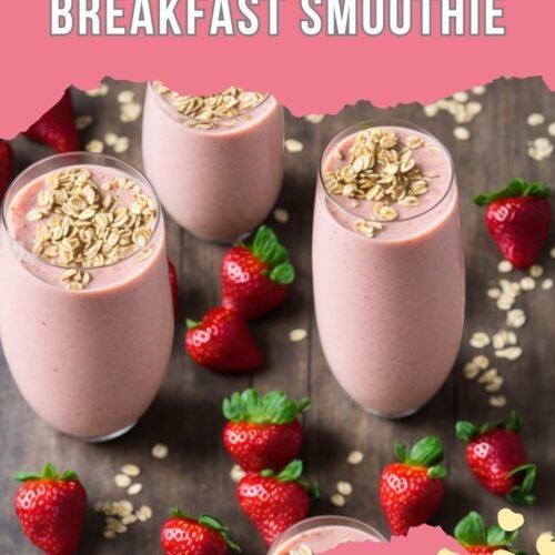 Strawberry Oatmeal Breakfast Smoothie