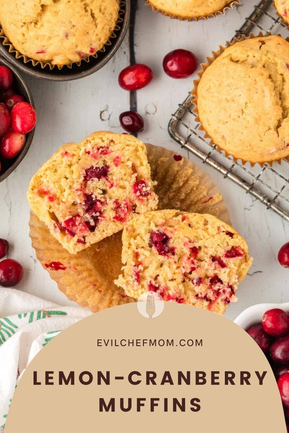 Lemon-Cranberry Muffins Recipe