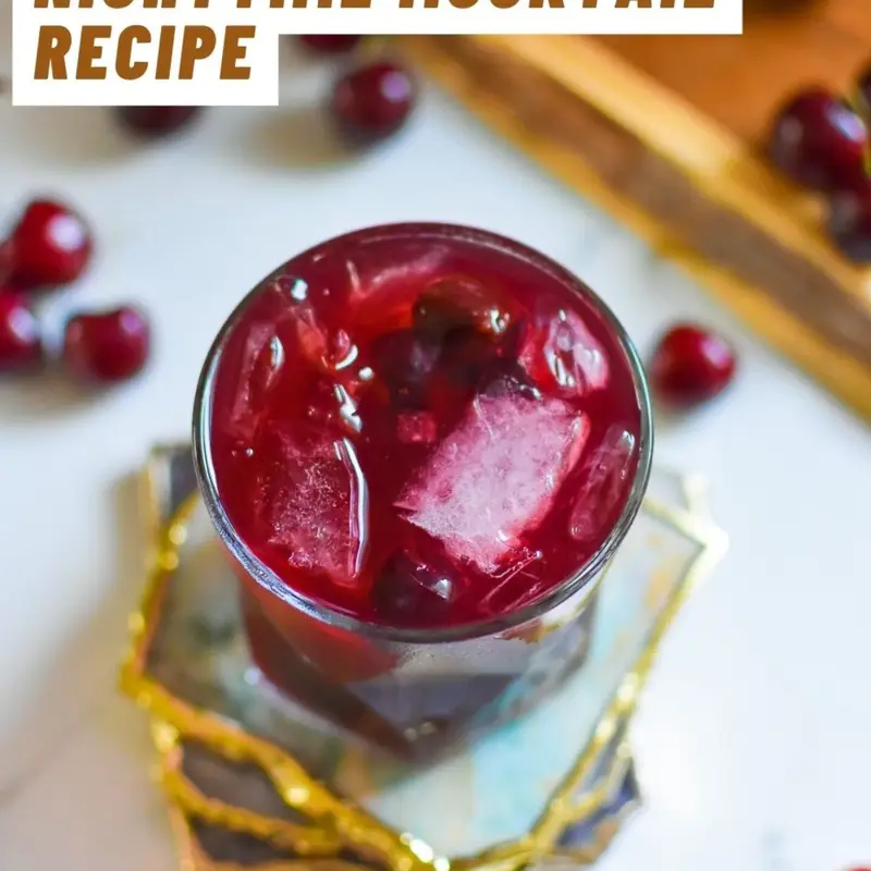 Tart Cherry Nighttime Mocktail Recipe