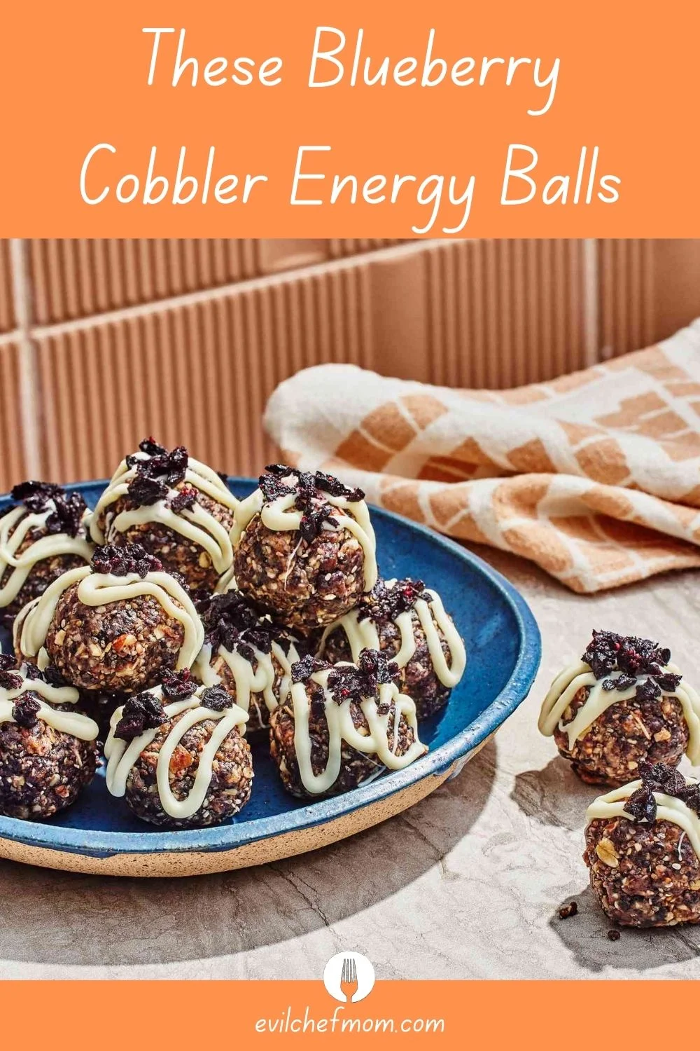 These Blueberry Cobbler Energy Balls