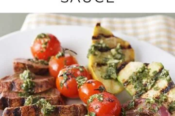 Steak & Vegetables with Chimichurri Sauce