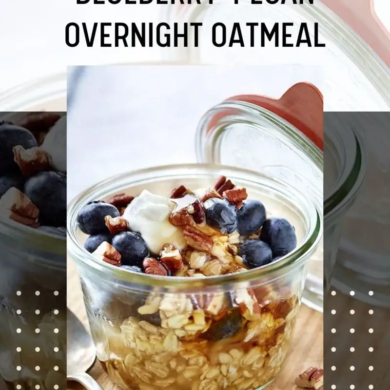 Creamy Blueberry-Pecan Overnight Oatmeal