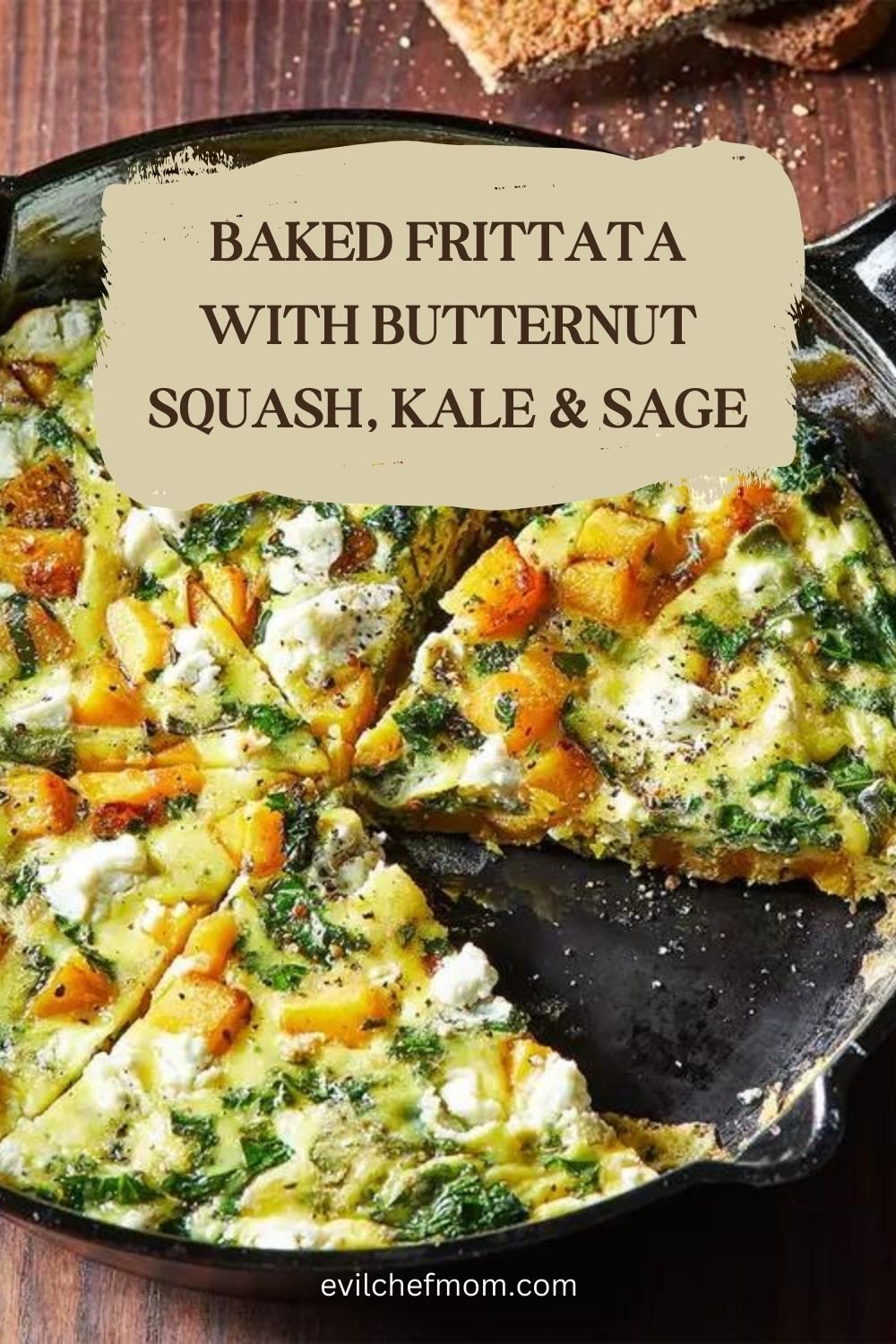 Baked Frittata with Butternut Squash, Kale & Sage