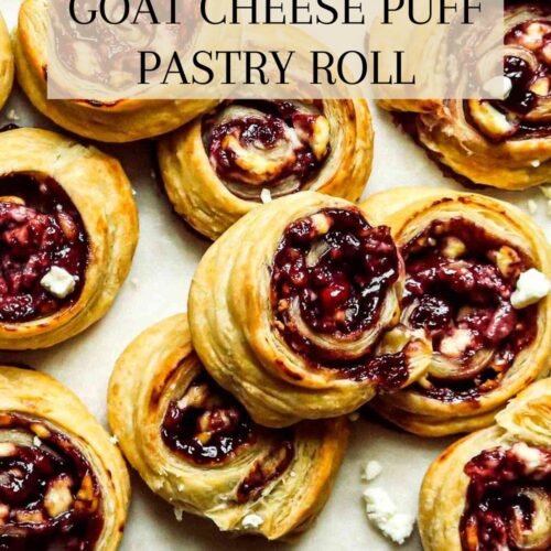 Blackberry & Goat Cheese Puff Pastry Roll