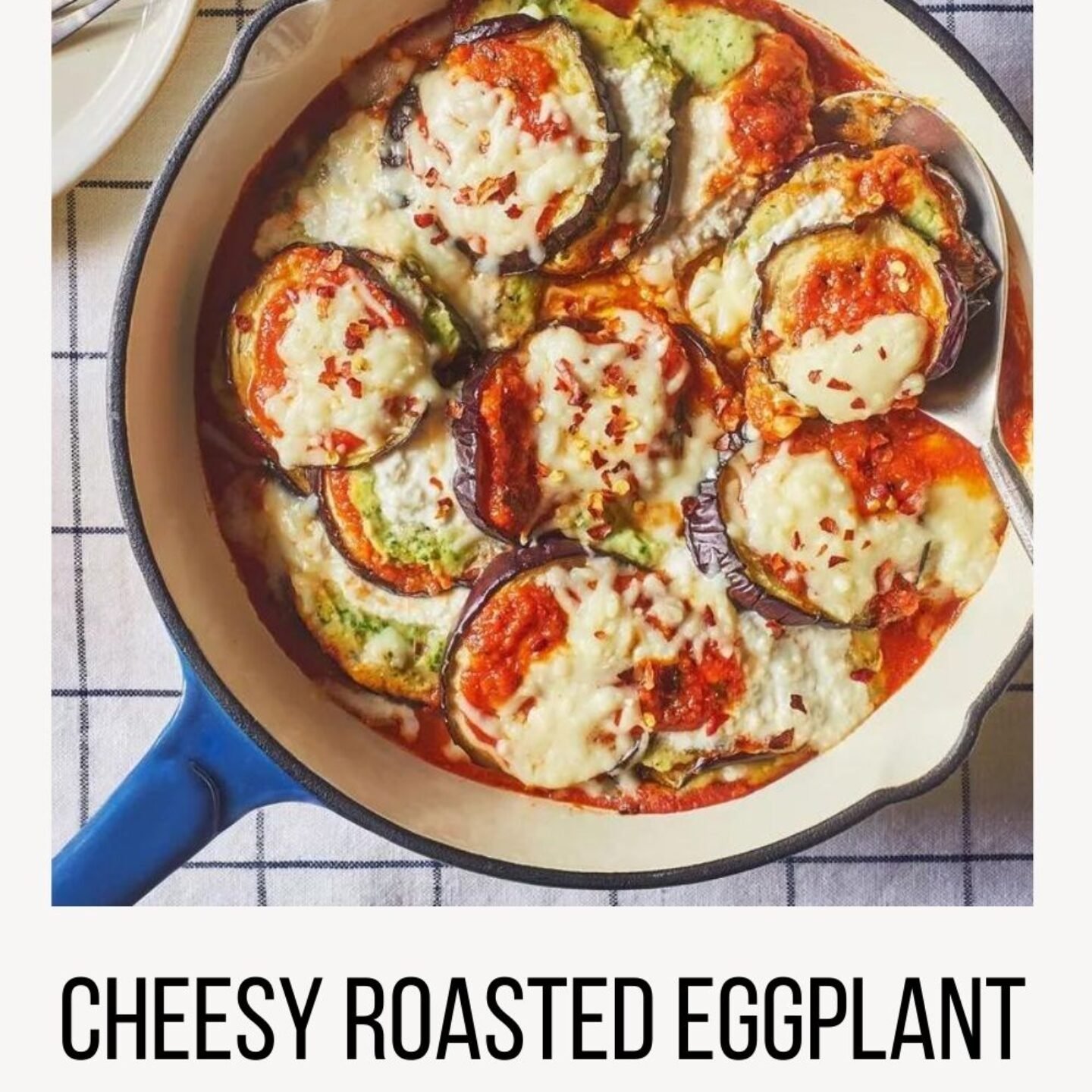 Cheesy Roasted Eggplant Skillet Casserole