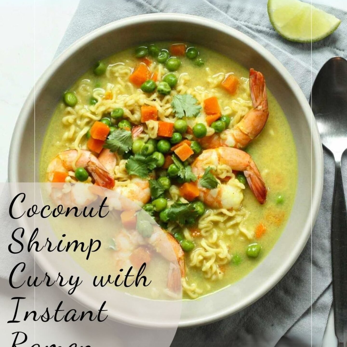 Coconut Shrimp Curry with Instant Ramen Noodles