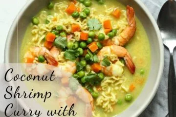 Coconut Shrimp Curry with Instant Ramen Noodles