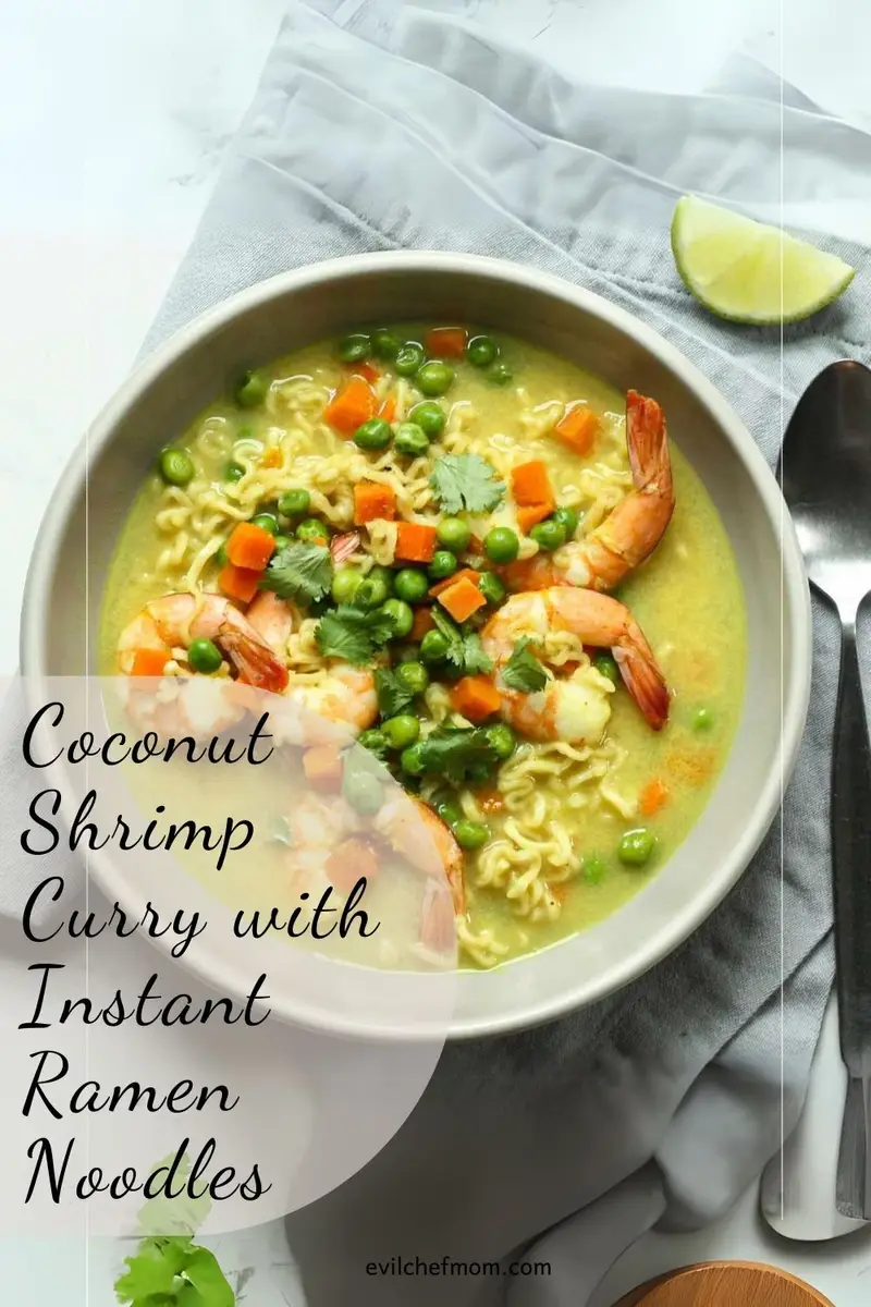 Coconut Shrimp Curry with Instant Ramen Noodles