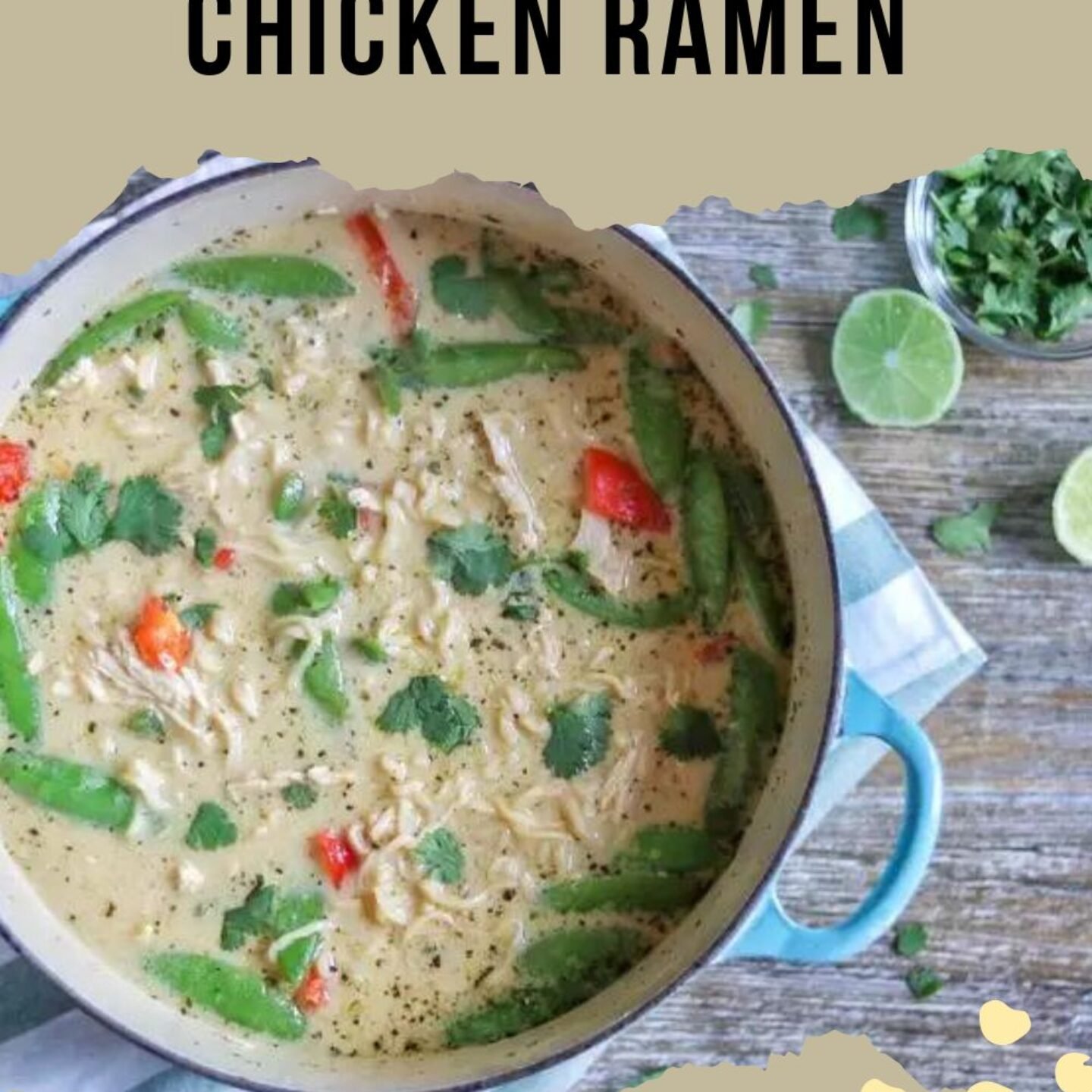 Creamy Green Curry Chicken Ramen