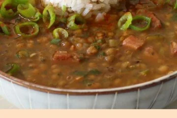 Green Lentil “Gumbo” Soup