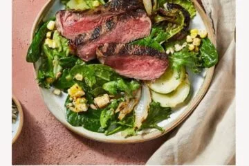 Grilled Steak Salad with Corn, Cucumbers & Sweet Onion Dressing