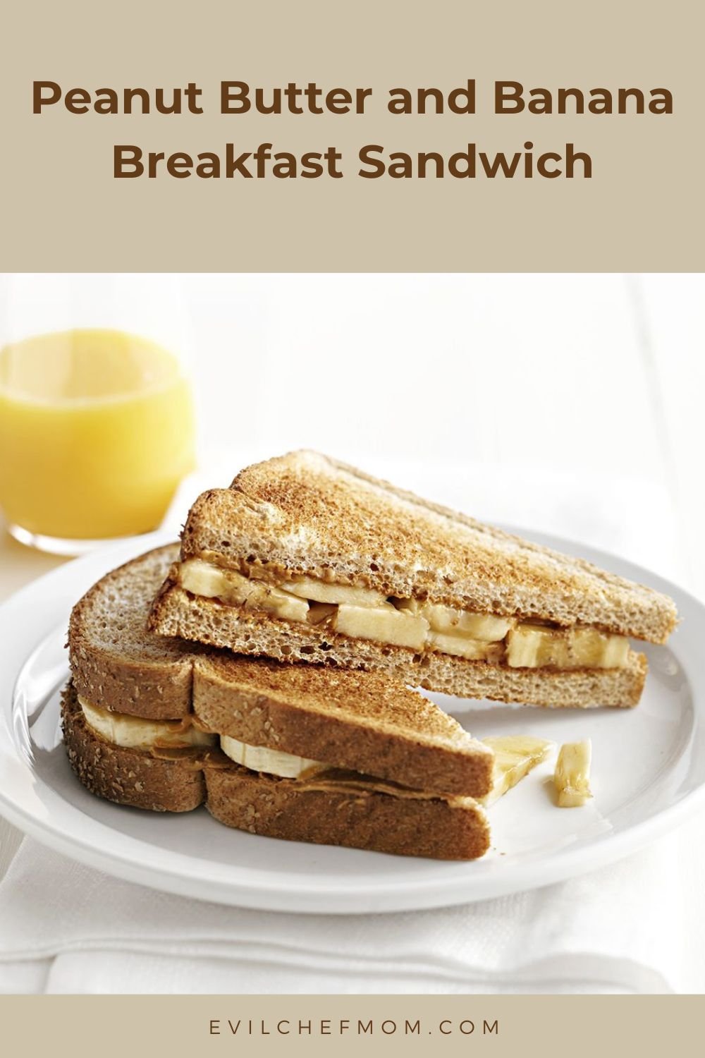 Peanut Butter and Banana Breakfast Sandwich