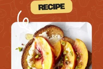 Pistachio & Peach Toast