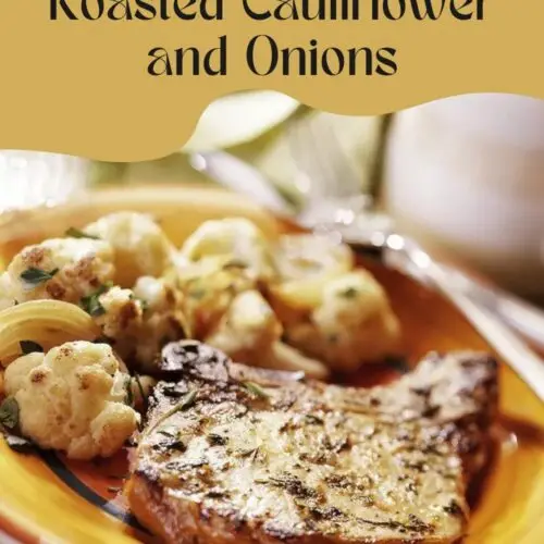 Pork Chops with Roasted Cauliflower and Onions