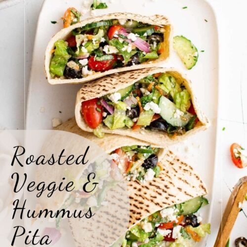 Roasted Veggie & Hummus Pita Pockets