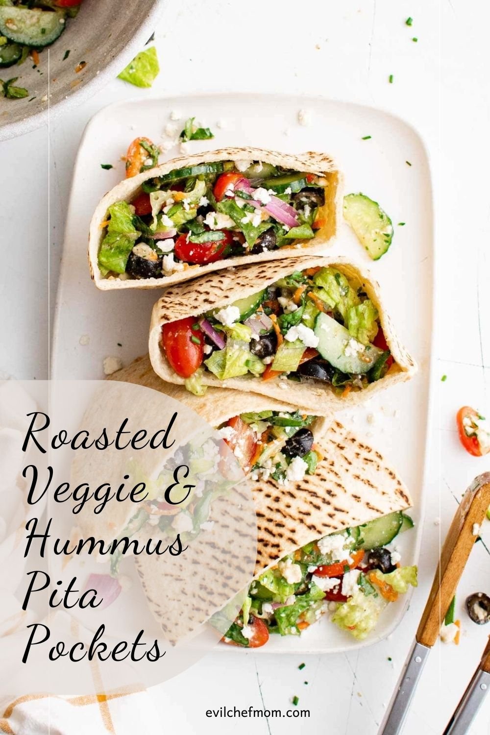 Roasted Veggie & Hummus Pita Pockets