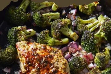 Skillet Chicken Breast & Broccoli with Mustard-Rosemary Pan Sauce