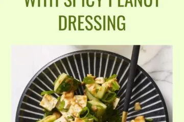 Tofu Cucumber Salad with Spicy Peanut Dressing