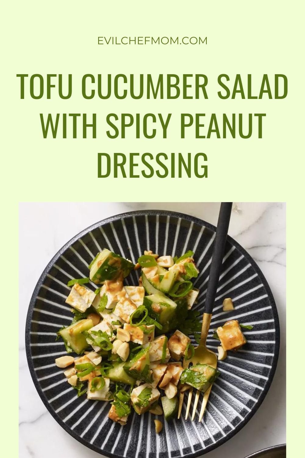 Tofu Cucumber Salad with Spicy Peanut Dressing